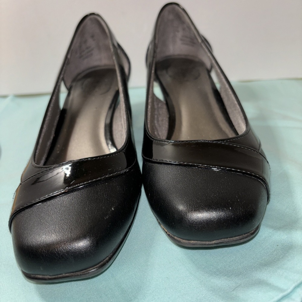 Life Stride Shoes Women's Size 7M Black Slip On Simply Comfort Wedges